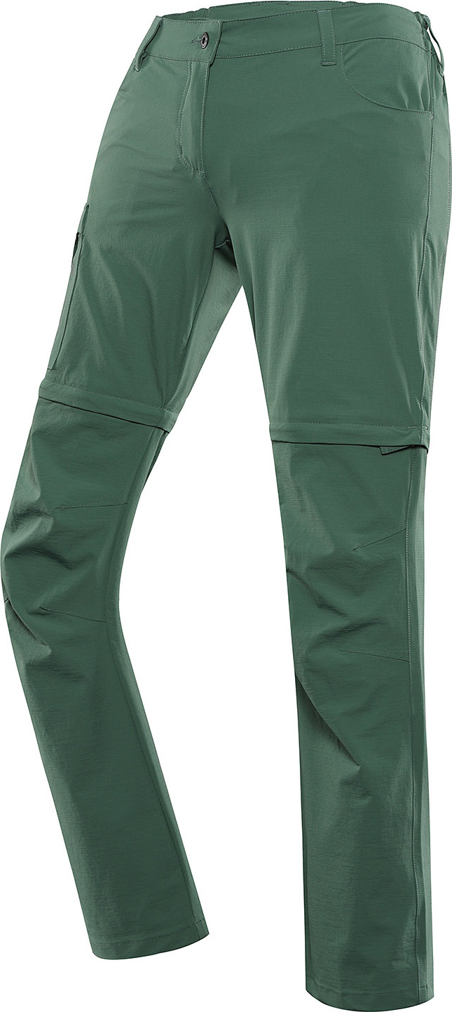 Dámské outdoorové kalhoty 2v1 ALPINE PRO Nesca zelené Velikost: 44