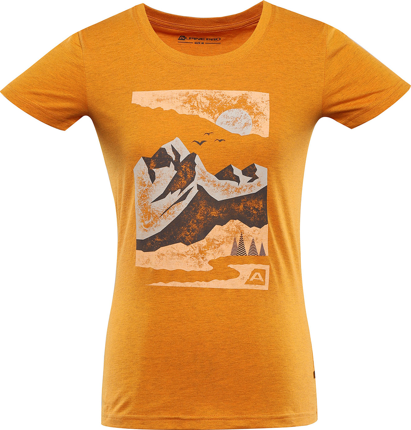 Dámské bavlněné triko ALPINE PRO Bolena oranžové Velikost: XS