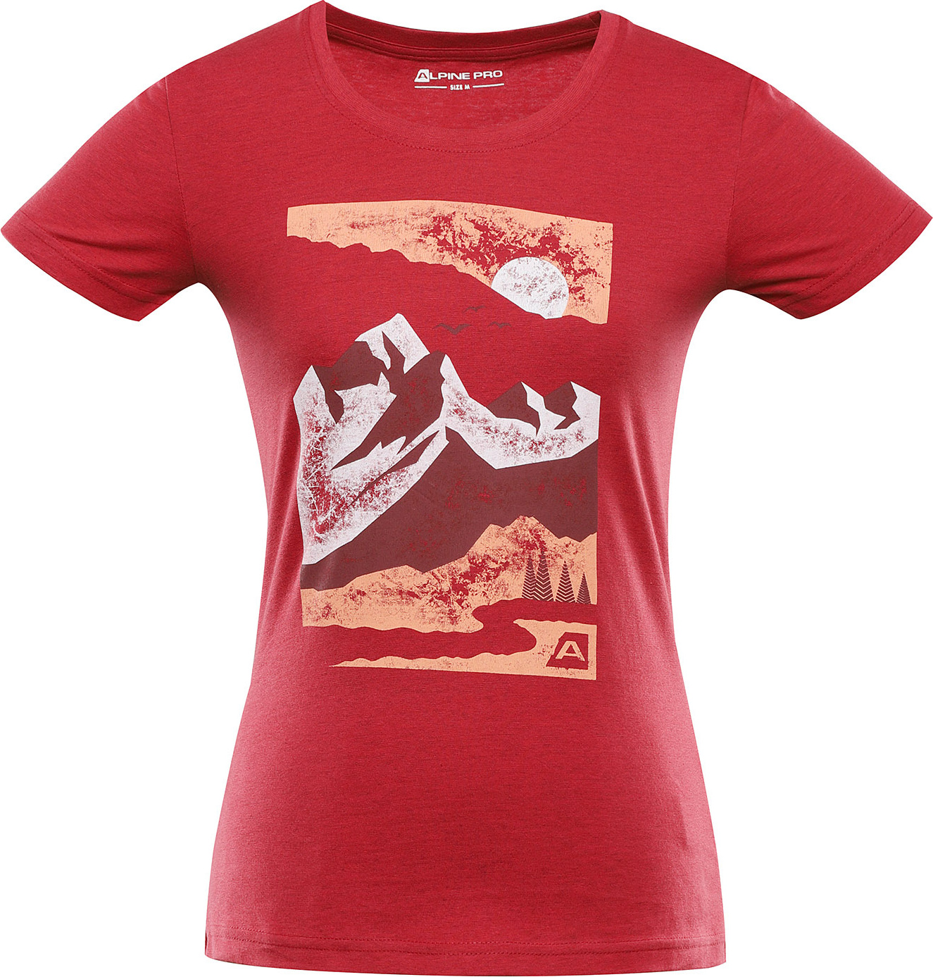 Dámské bavlněné triko ALPINE PRO Bolena červené Velikost: L