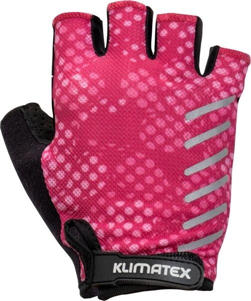 Dámské cyklo rukavice KLIMATEX Arti růžové Velikost: S