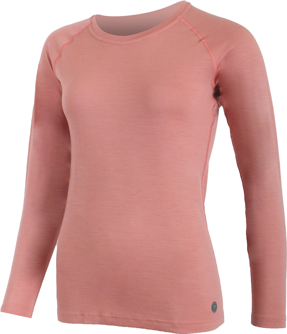 Dámské merino triko LASTING Atila lososové Velikost: XL
