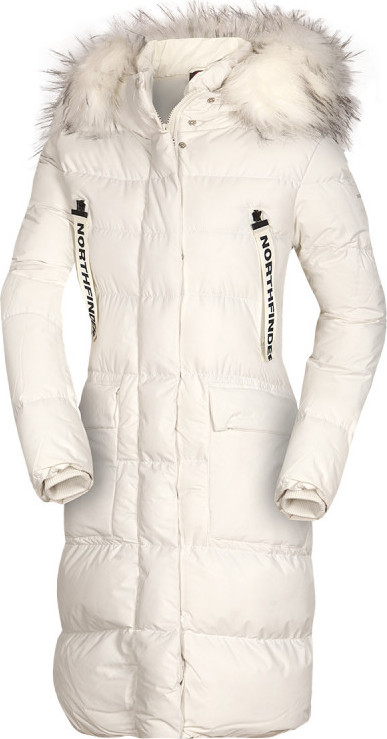 Dámská prodloužená zimní bunda NORTHFINDER Shitma bílá Velikost: XL
