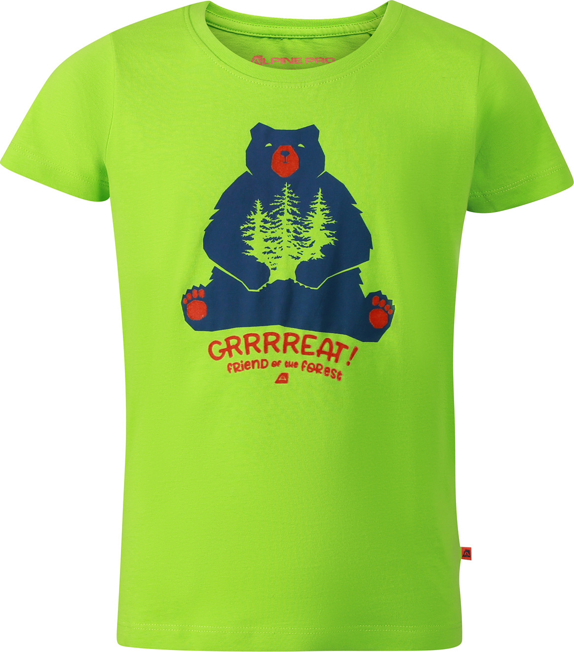 Dětské bavlněné triko ALPINE PRO Termeso zelené Velikost: 152-158