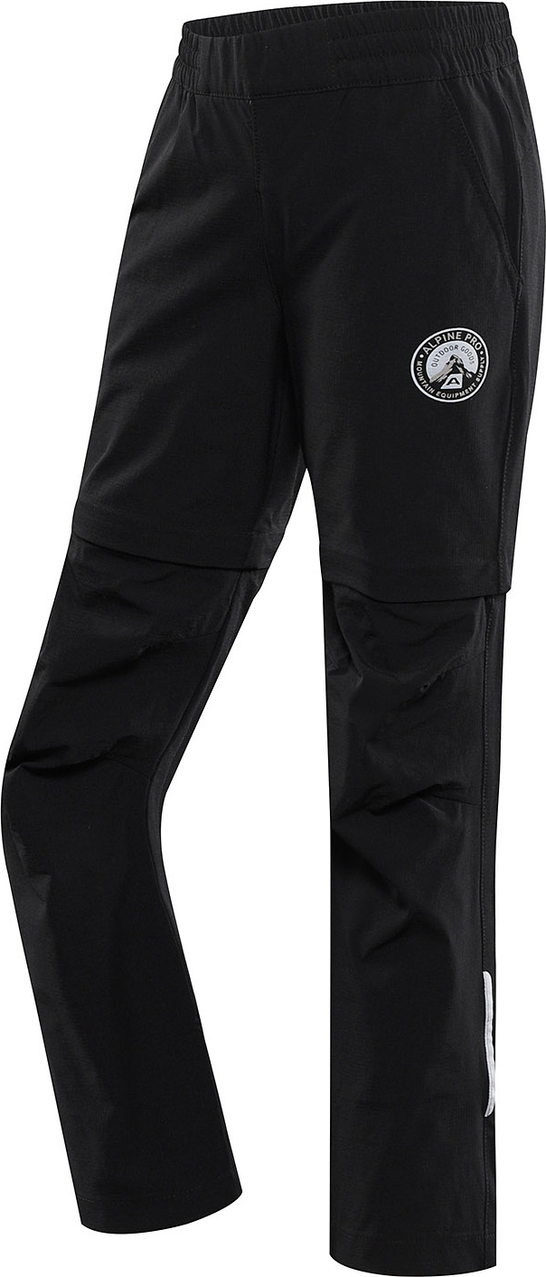 Dětské outdoorové kalhoty 2v1 ALPINE PRO Nesco černé Velikost: 104-110