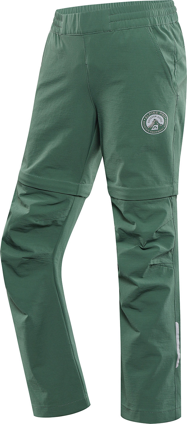 Dětské outdoorové kalhoty 2v1 ALPINE PRO Nexco zelené Velikost: 104-110