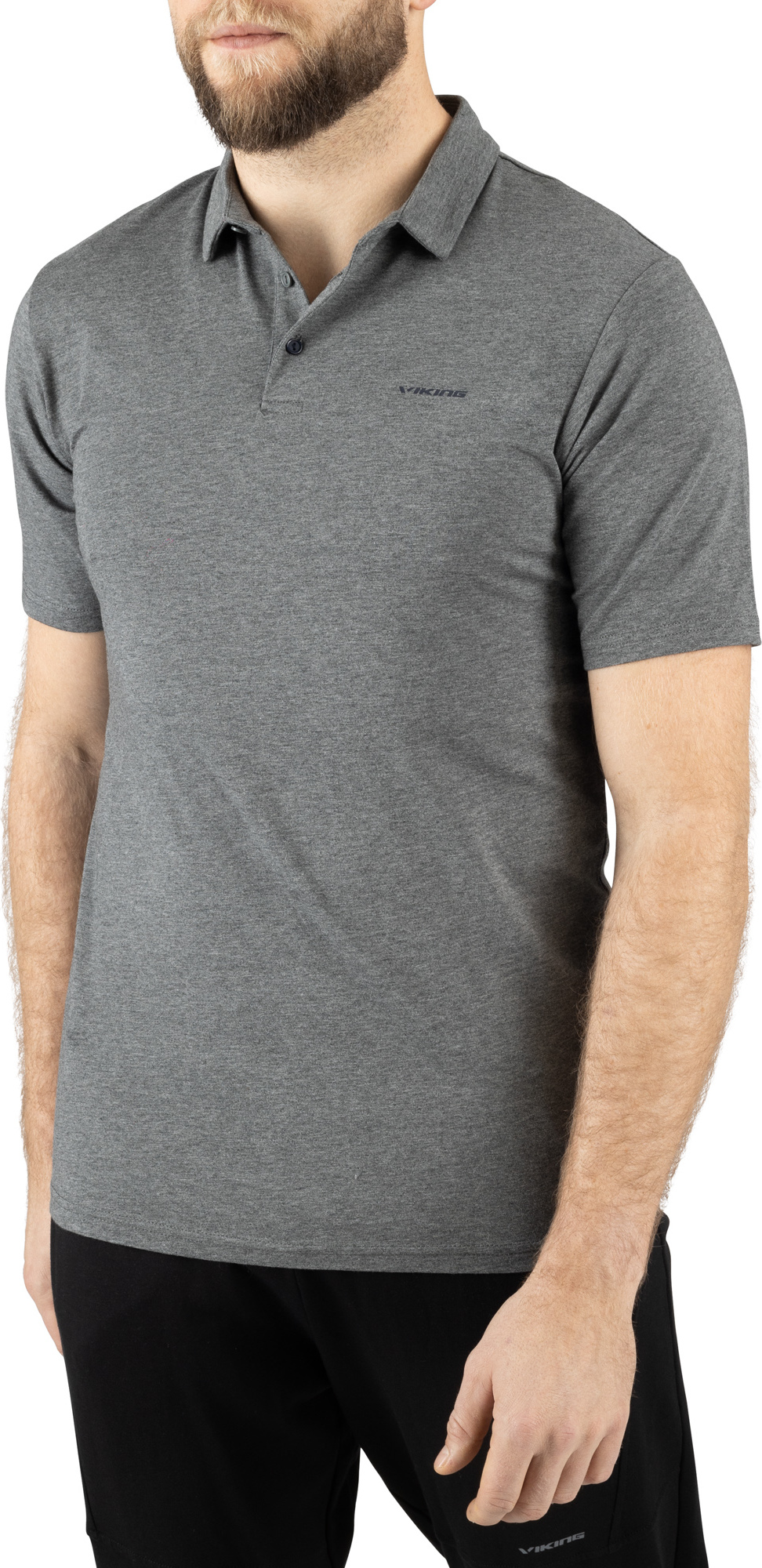 Pánské tričko s límečkem VIKING Winslow šedá Velikost: XXL
