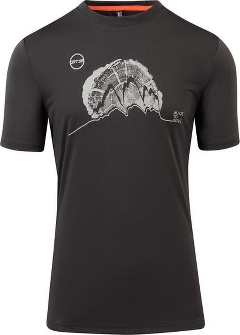 Pánské funkční triko s krátkým rukávem GTS 211841M Mud černá Velikost: 50/L