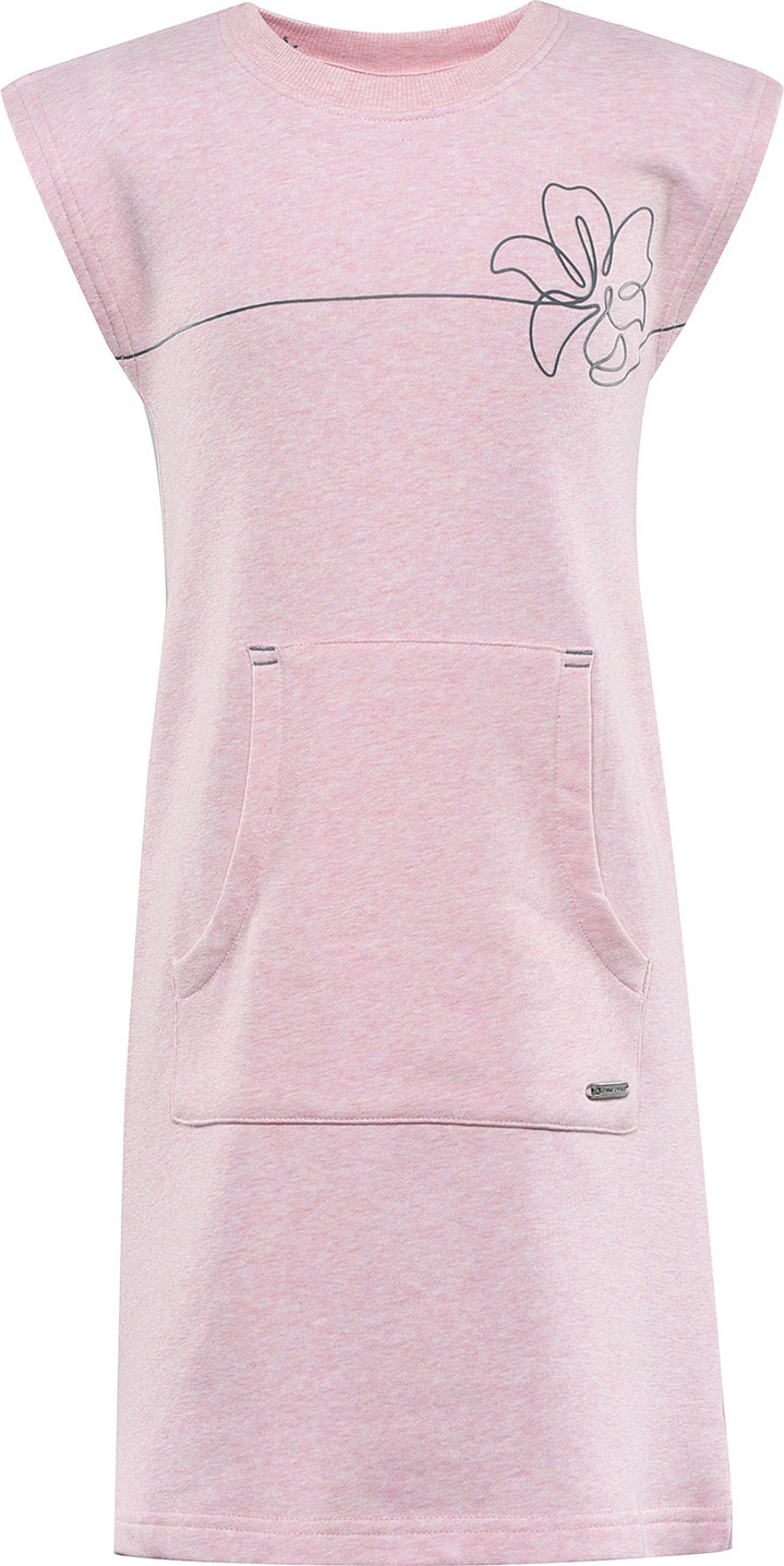 Dětské bavlněné šaty ALPINE PRO Hudero růžové Velikost: 152-158