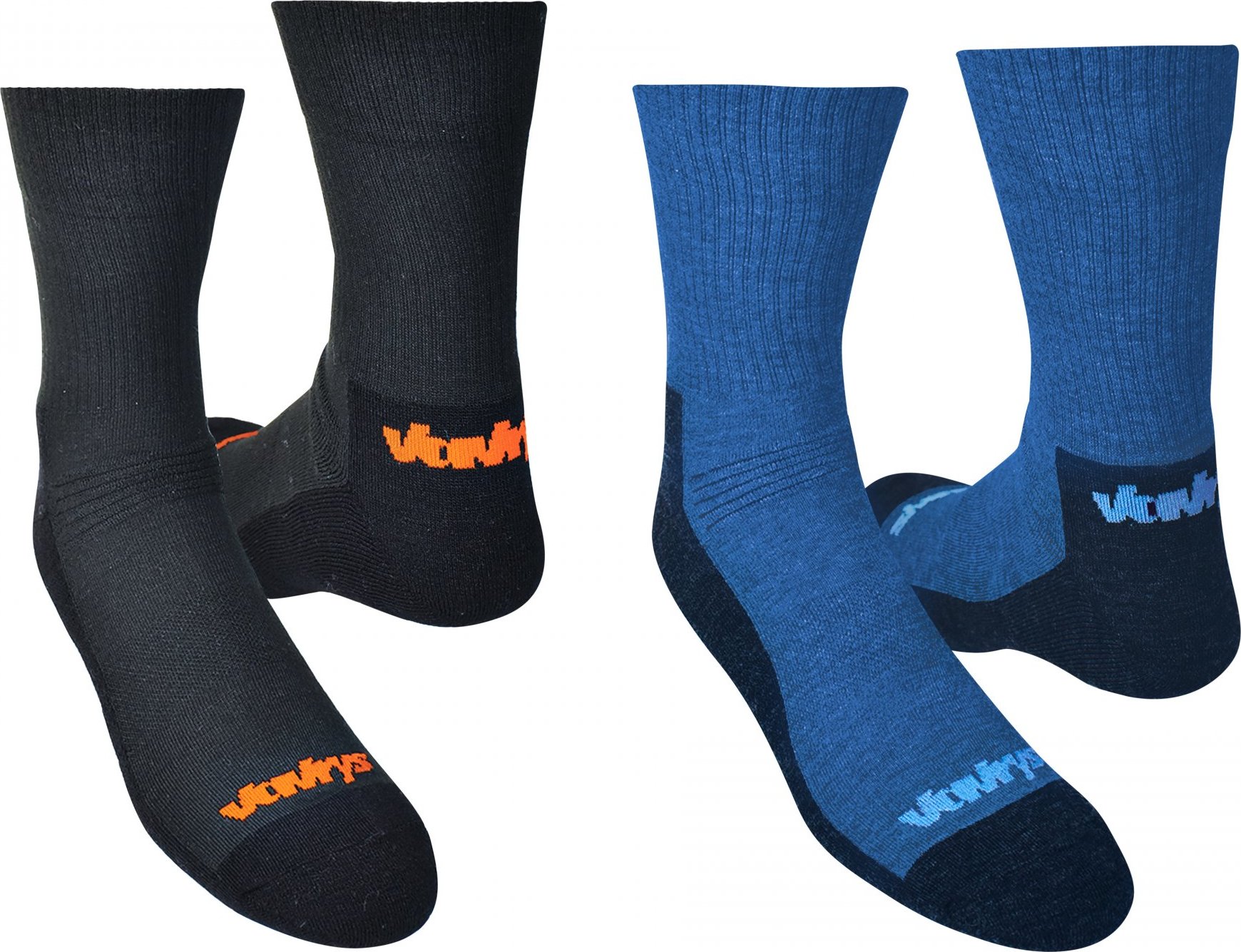 Funkční ponožky VAVRYS TREK CMX 2020 2-pack - černá+modrá Velikost: 40-42