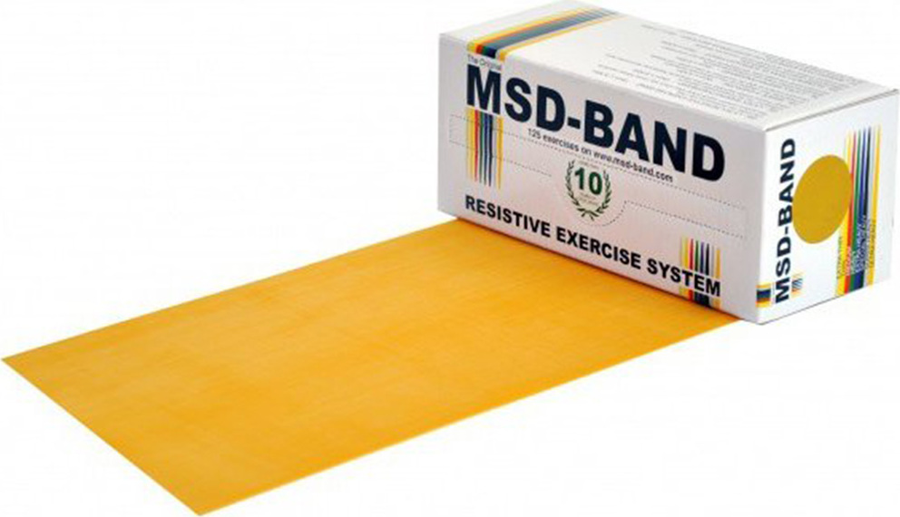 MSD BAND Cvičební pás MSD-BAND Latex Free 5,5m měkký, žlutý (krabička)