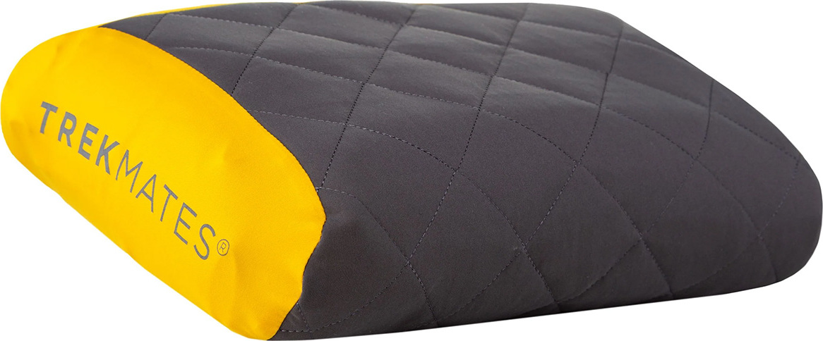 Polštářek TREKMATES Soft Top - nafukovací, šedá/žlutá
