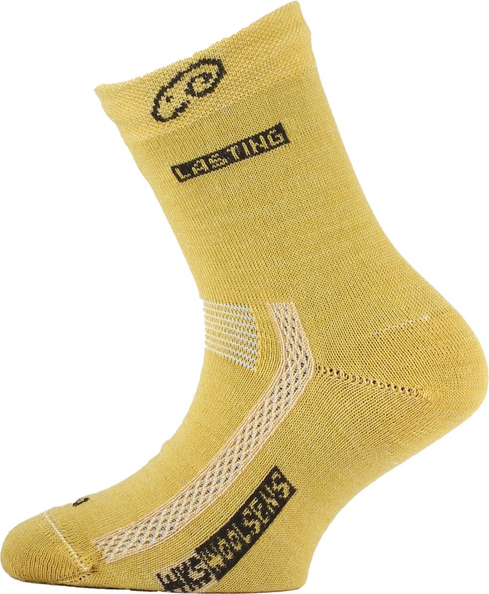 Dětské merino ponožky LASTING Tjs hořčicové Velikost: (34-37) S