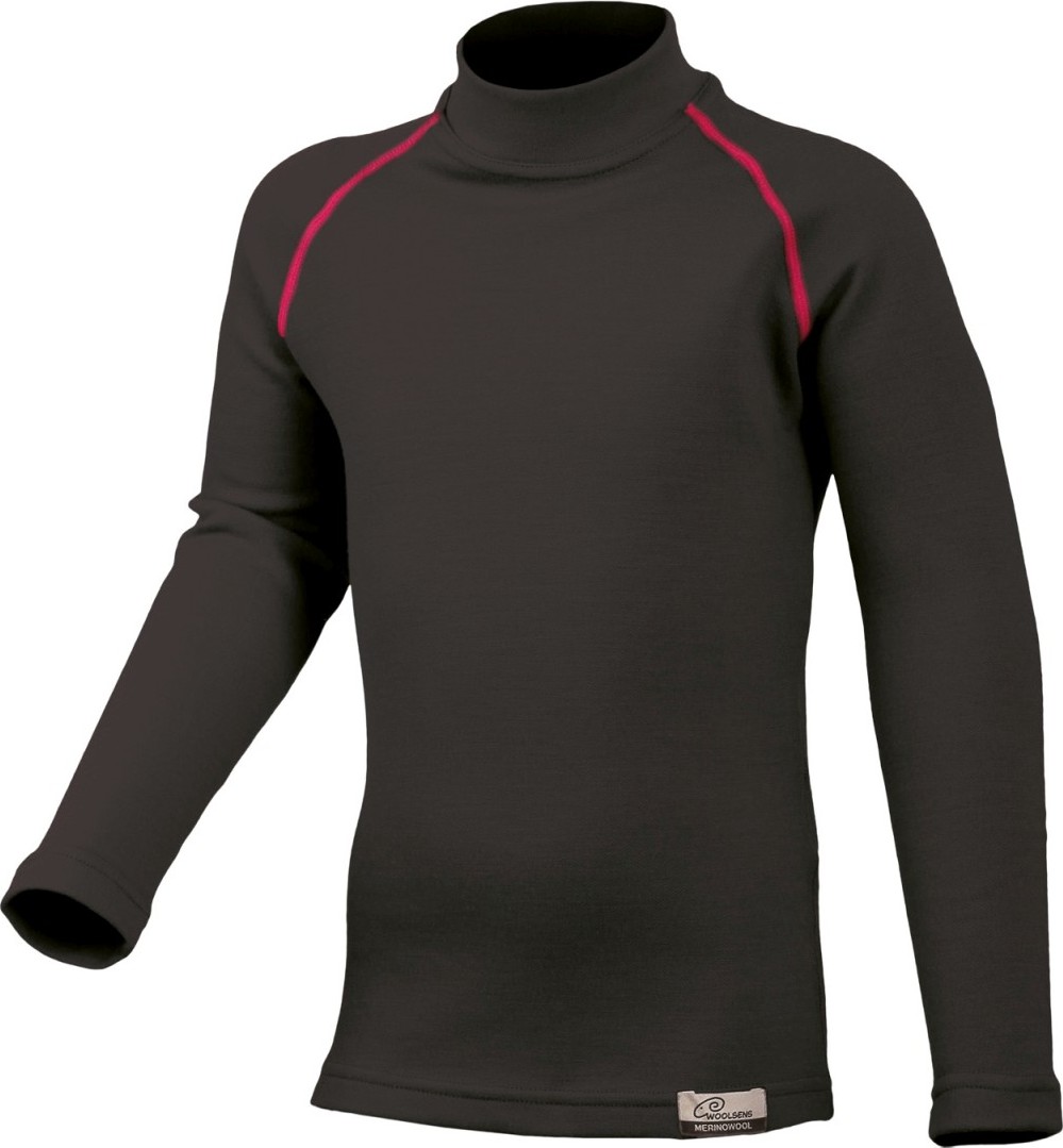 Dětská merino mikina LASTING Sony černá Velikost: 140