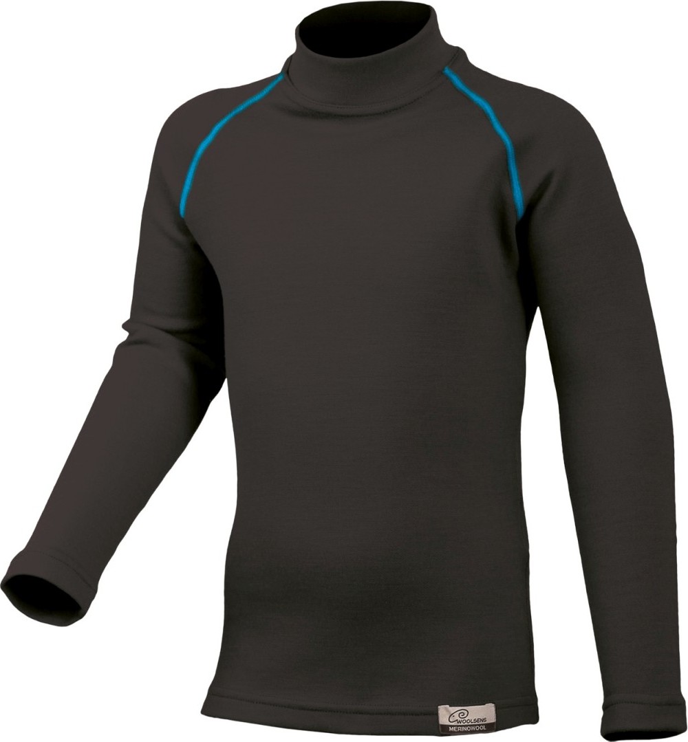 Dětská merino mikina LASTING Sony černá Velikost: 90