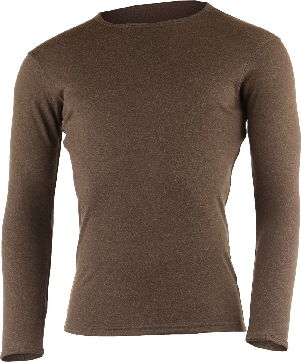 Pánská merino mikina LASTING Belo hnědá Velikost: XL