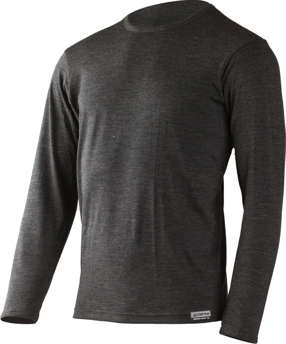 Pánské merino triko LASTING Alan šedé Velikost: L