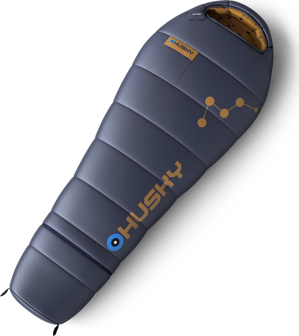 Dětský syntetický třísezónní spacák HUSKY Kids Magic modrý Velikost: onesize