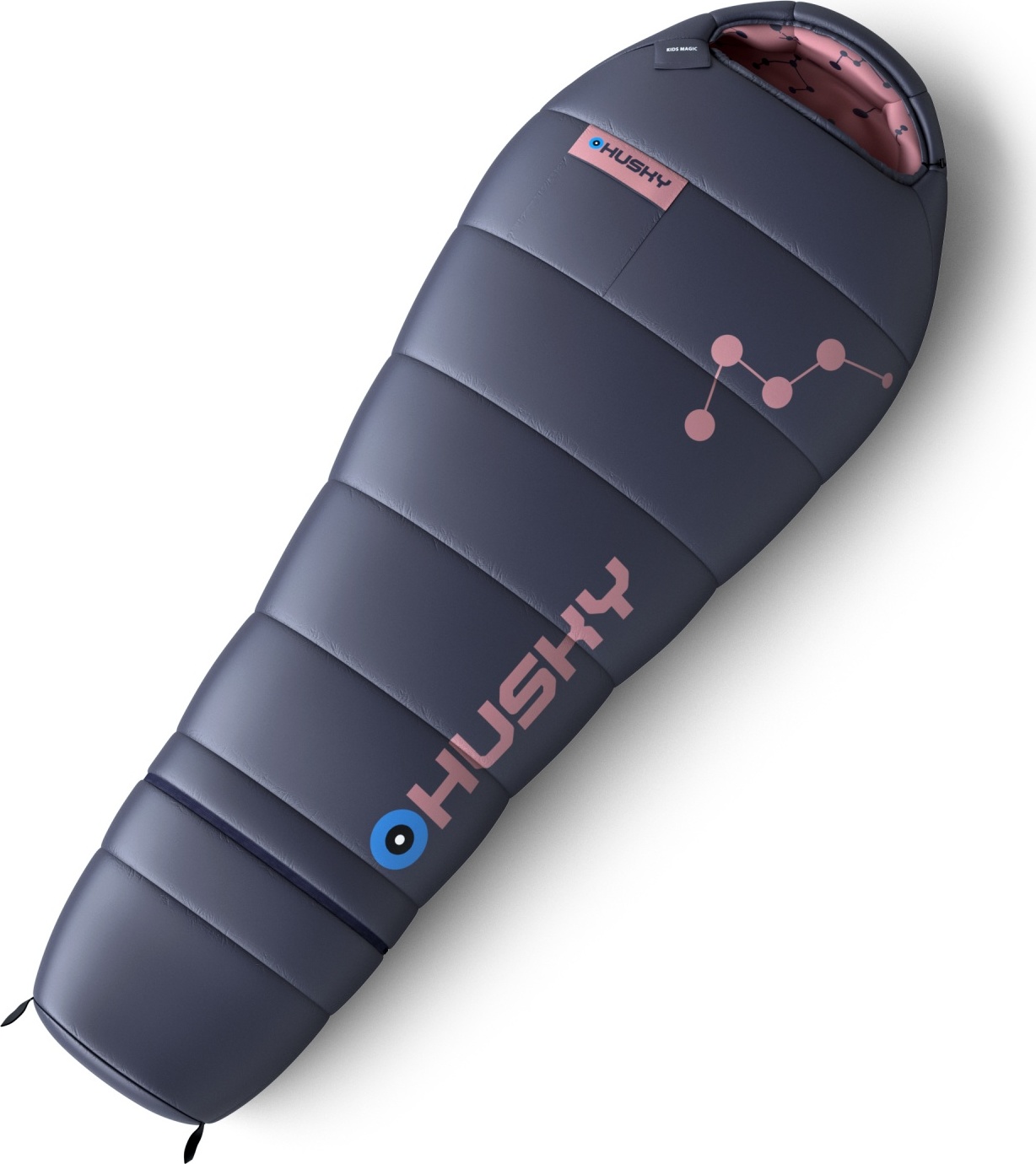 Dětský syntetický třísezónní spacák HUSKY Kids Magic modrý Velikost: onesize