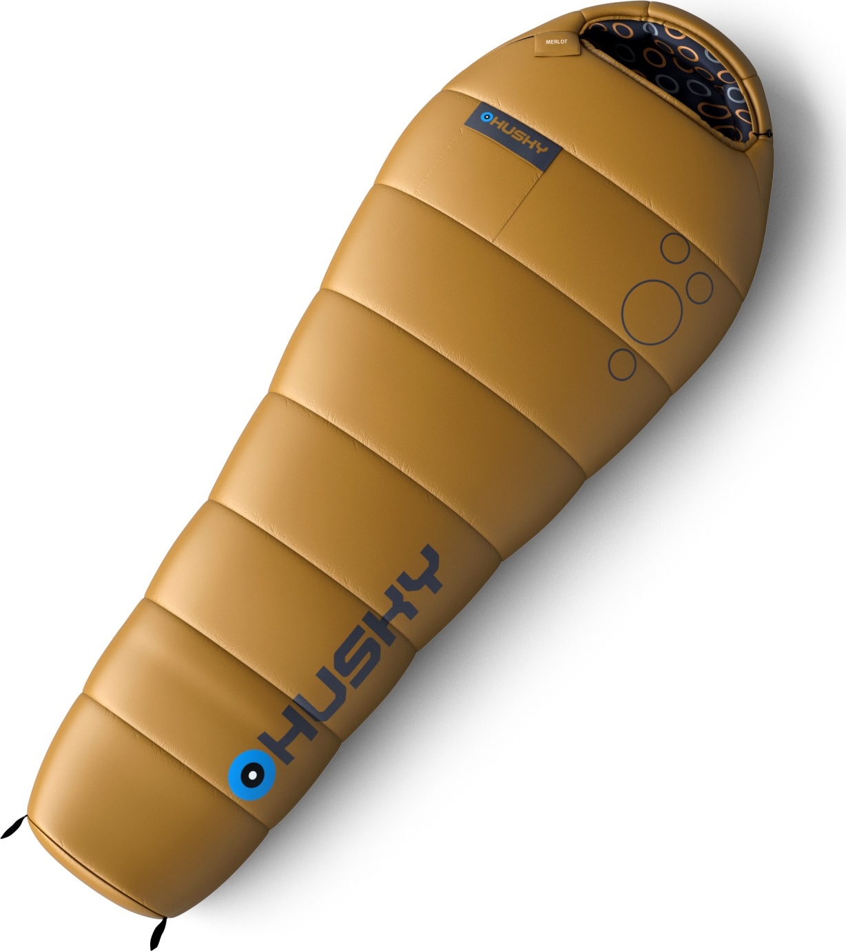 Dětský syntetický třísezónní spacák HUSKY Kids Merlot mustard Velikost: onesize