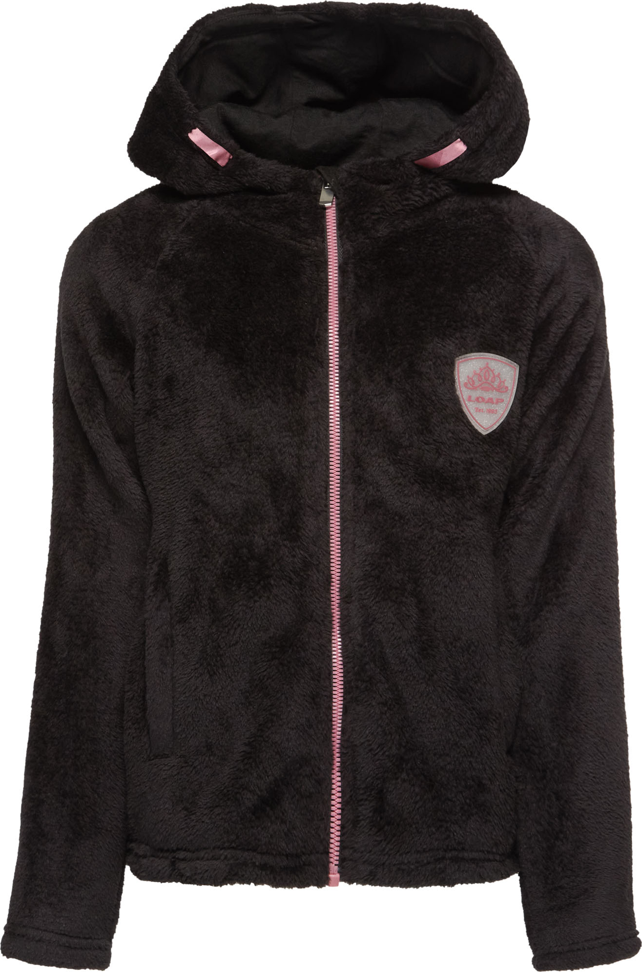 Dívčí fleecová mikina LOAP Chemila černá Velikost: 134/140