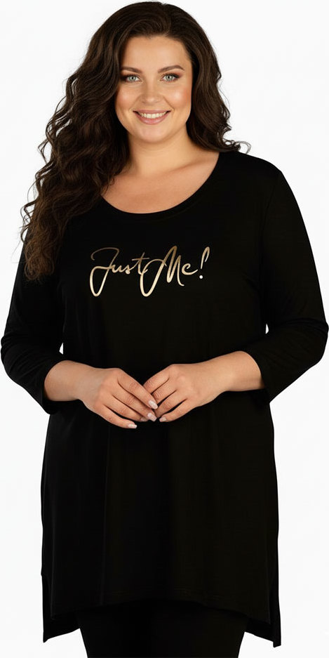 Dámská tunika LITEX s 3/4 rukávem černá Barva: černá, Velikost: XXXL