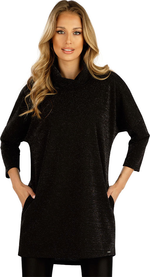 Dámská tunika LITEX s 3/4 rukávem černá Velikost: XL