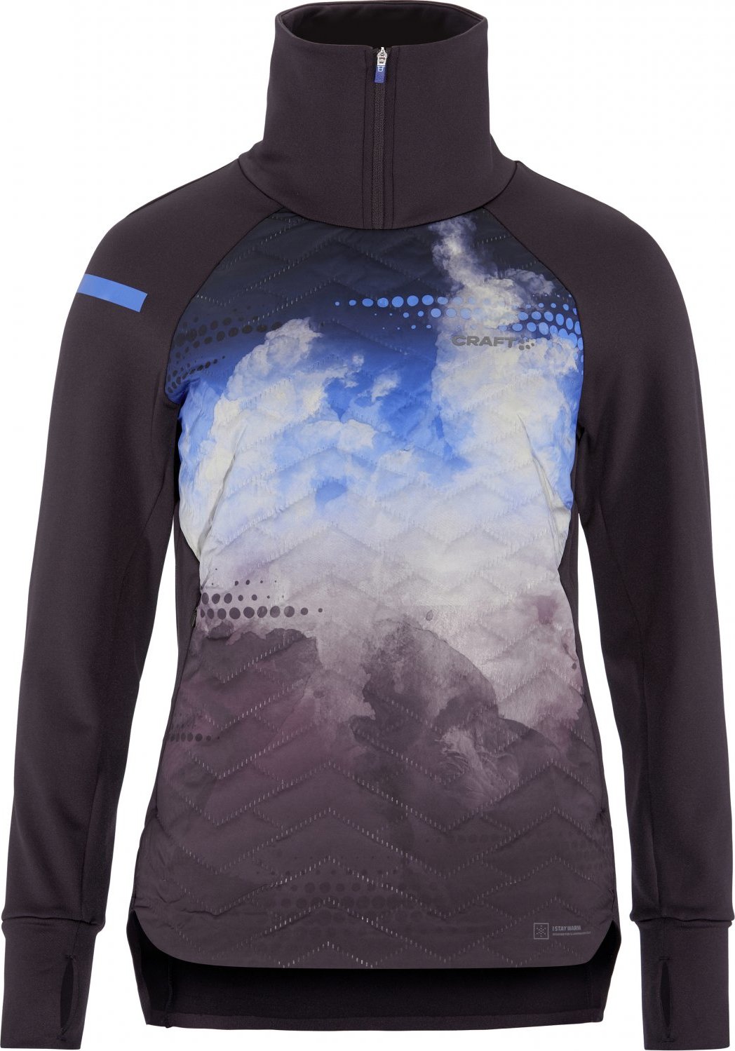 Dámská zateplená běžecká bunda CRAFT ADV SubZ Sweater 3 - fialová Velikost: L