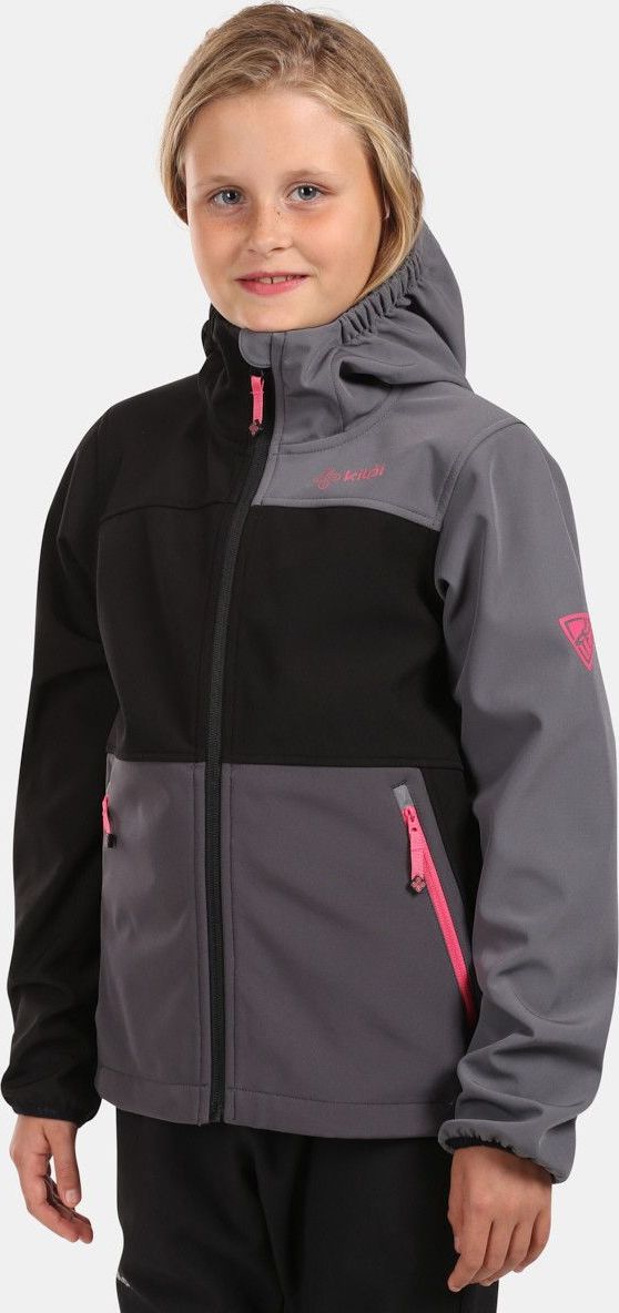 Dětská softshellová bunda KILPI Ravia černá Velikost: 122