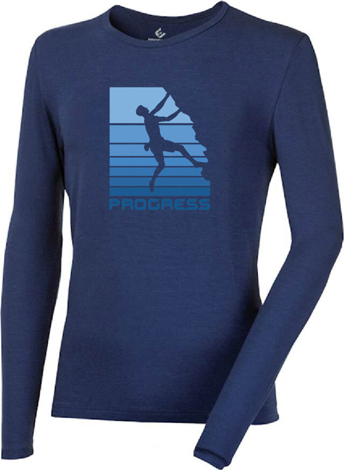 Pánské bambusové triko PROGRESS Vandal Boulder modré Velikost: XXL