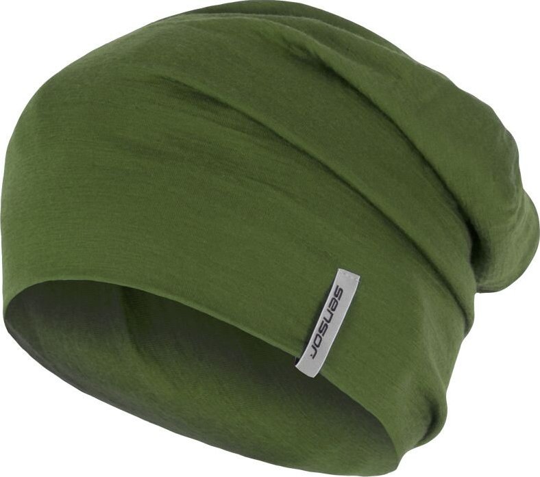 Čepice SENSOR Merino wool zelená Barva: Zelená, Velikost: M