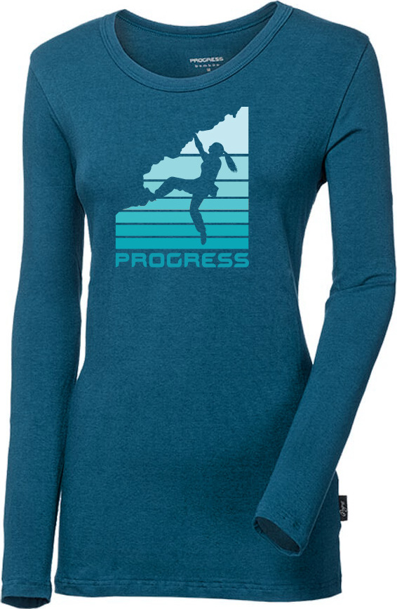 Dámské bambusové triko PROGRESS Sonja Boulder modré Velikost: XXL