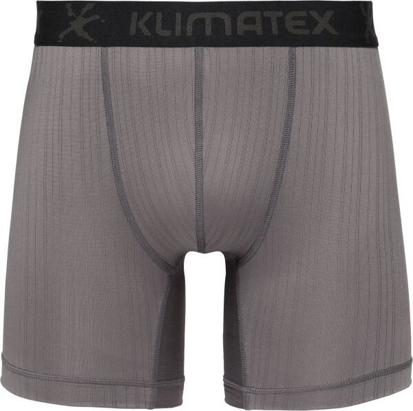 Pánské funkční boxerky KLIMATEX Rune Mid Silktouch šedé Velikost: L
