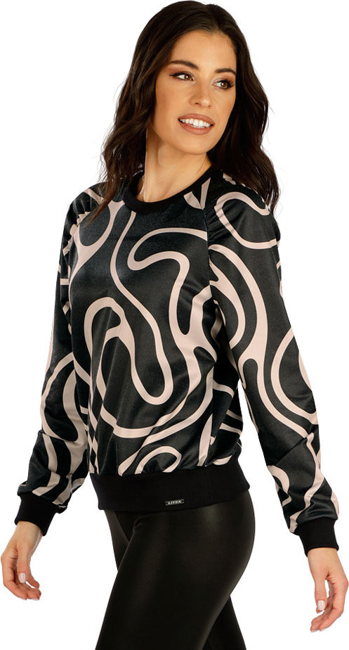 Dámská mikina LITEX s dlouhým rukávem černá Velikost: M