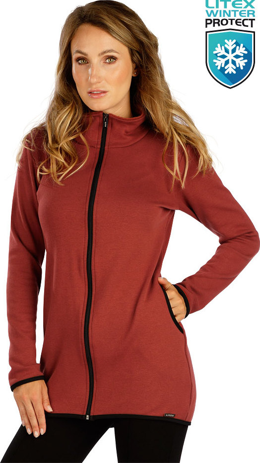 Dámská dlouhá mikina LITEX hnědá Barva: 413, Velikost: S