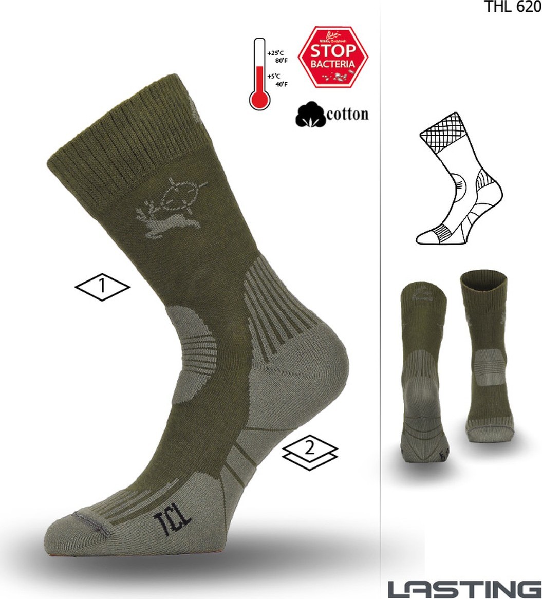 Funkční ponožky LASTING Thl zelené Velikost: (38-41) M