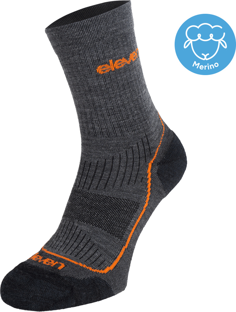 Ponožky ELEVEN Merino Vento Grey Velikost: M (39-41)