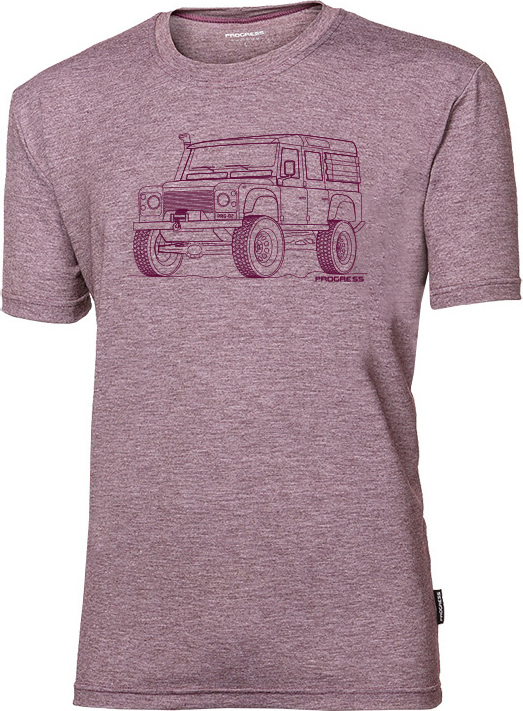 Pánské bambusové triko PROGRESS Classic Deffender červený melír Velikost: XL