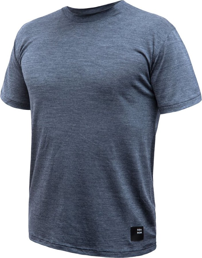 Pánské merino triko SENSOR Lite modré Barva: Modrá, Velikost: XL