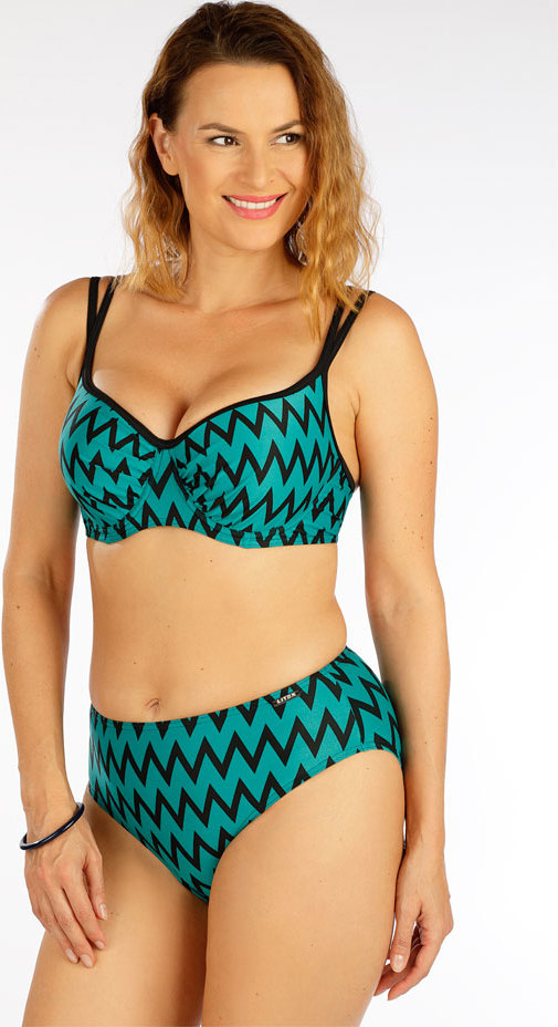 Dámské plavky kalhotky LITEX vysoké zelené Velikost: 38