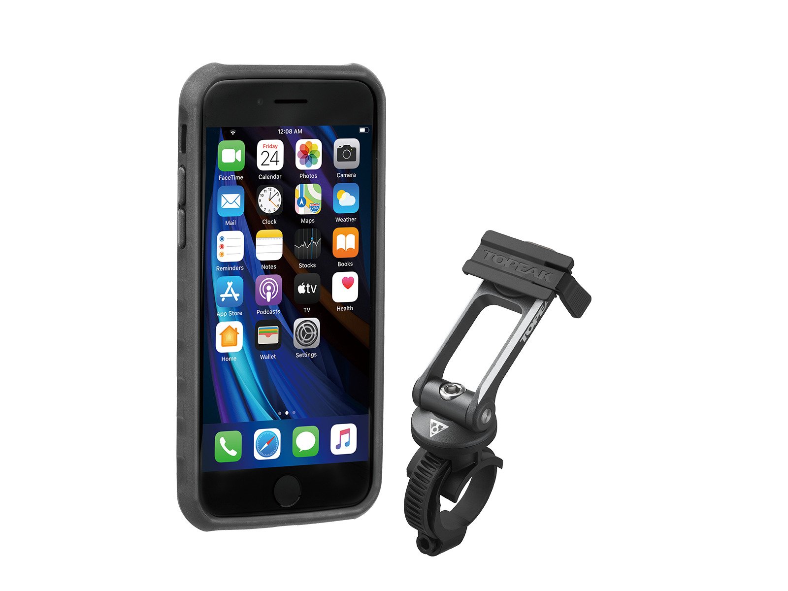 TOPEAK obal RIDECASE pro iPhone SE (2020), 8, 7 černá/šedá