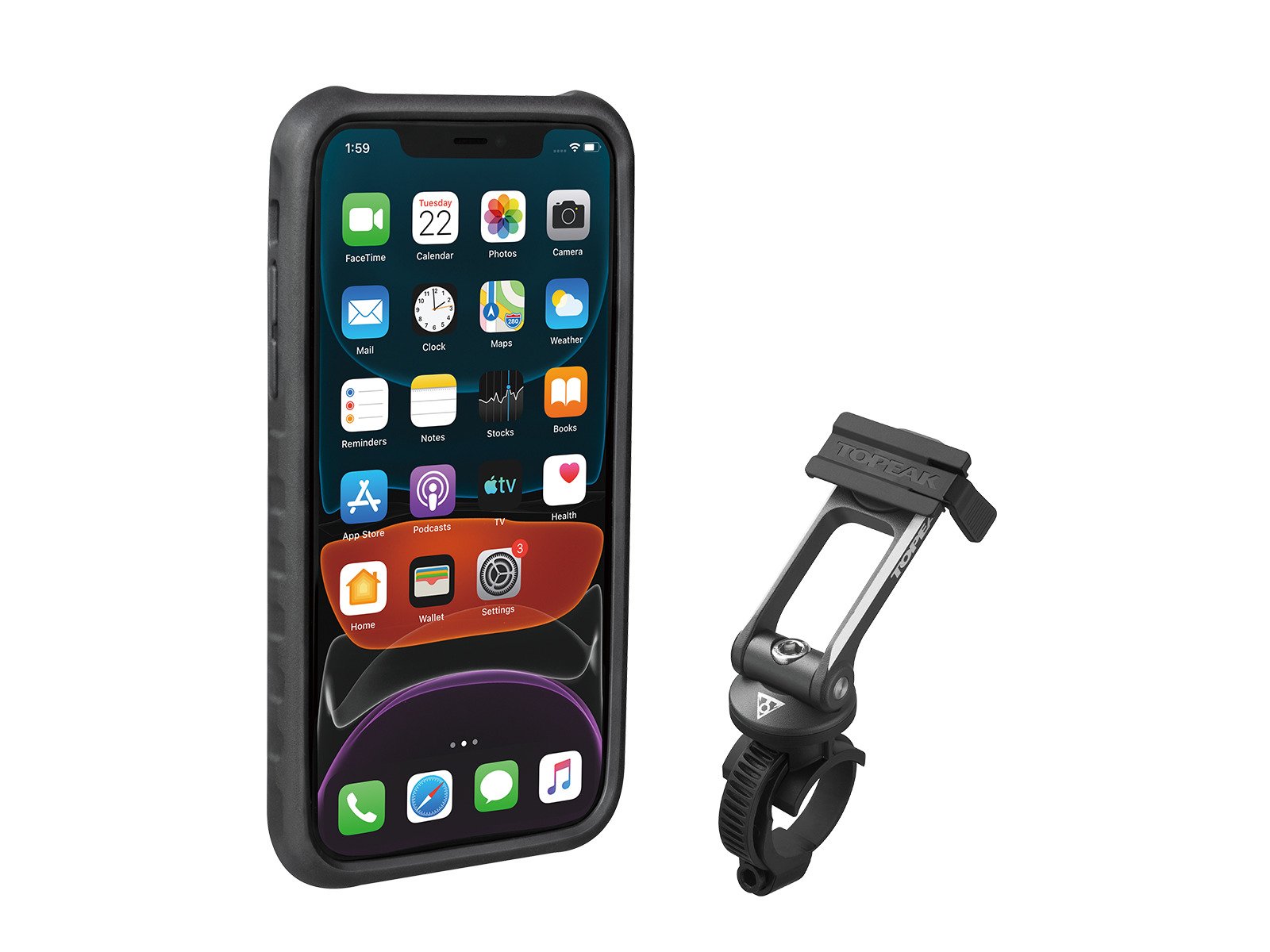 TOPEAK obal RIDECASE pro iPhone 11 černá/šedá