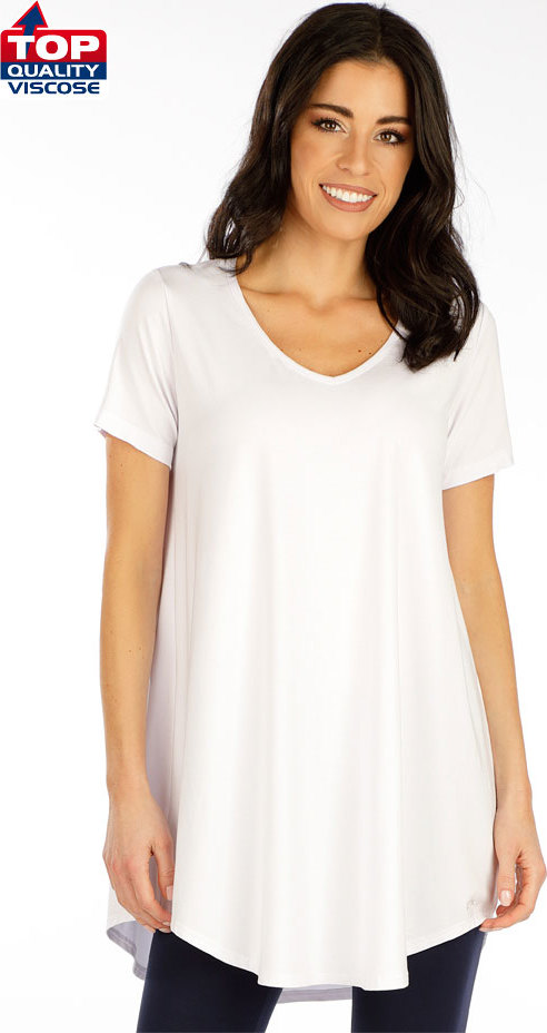 Dámská tunika LITEX s krátkým rukávem bílá Barva: Bílá, Velikost: M