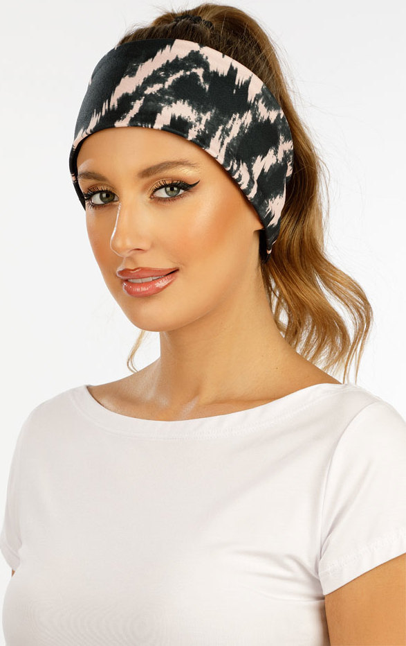 Dámská sportovní čelenka LITEX černá Velikost: UNI