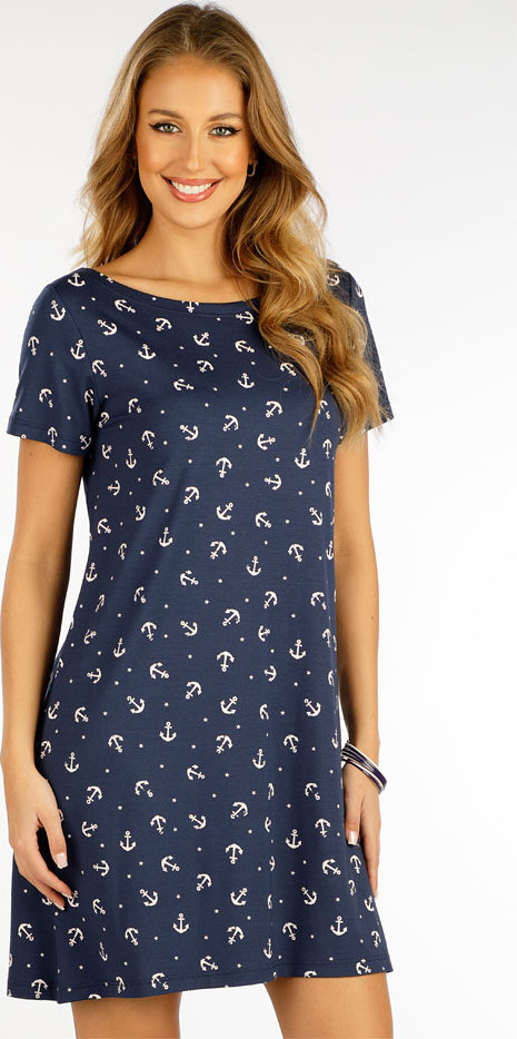 Dámské šaty LITEX s krátkým rukávem modré Velikost: S