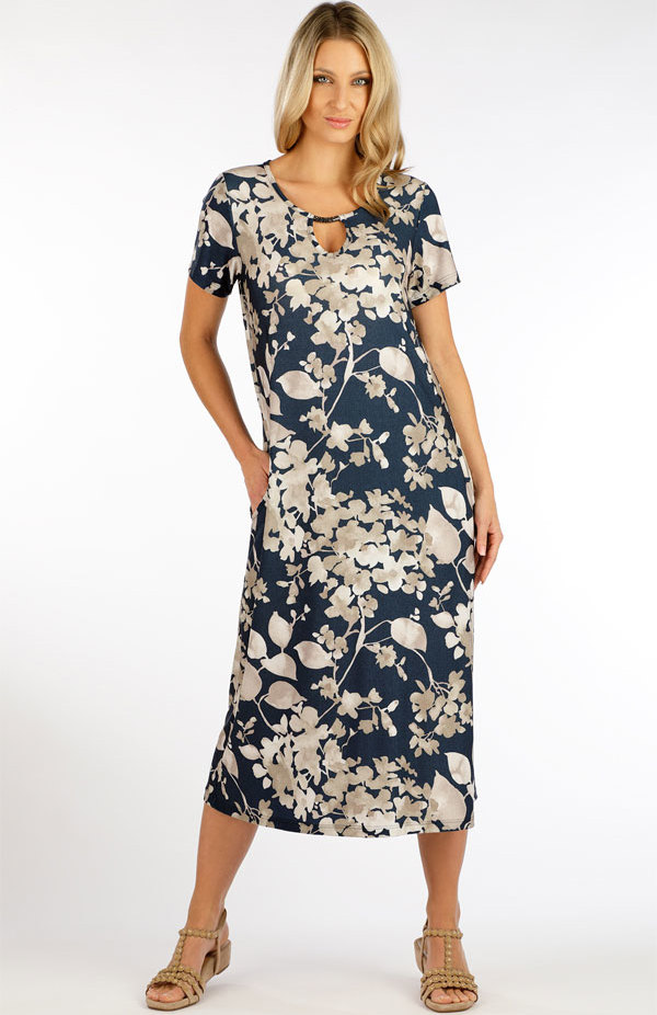 Dámské šaty LITEX s krátkým rukávem modré Velikost: S