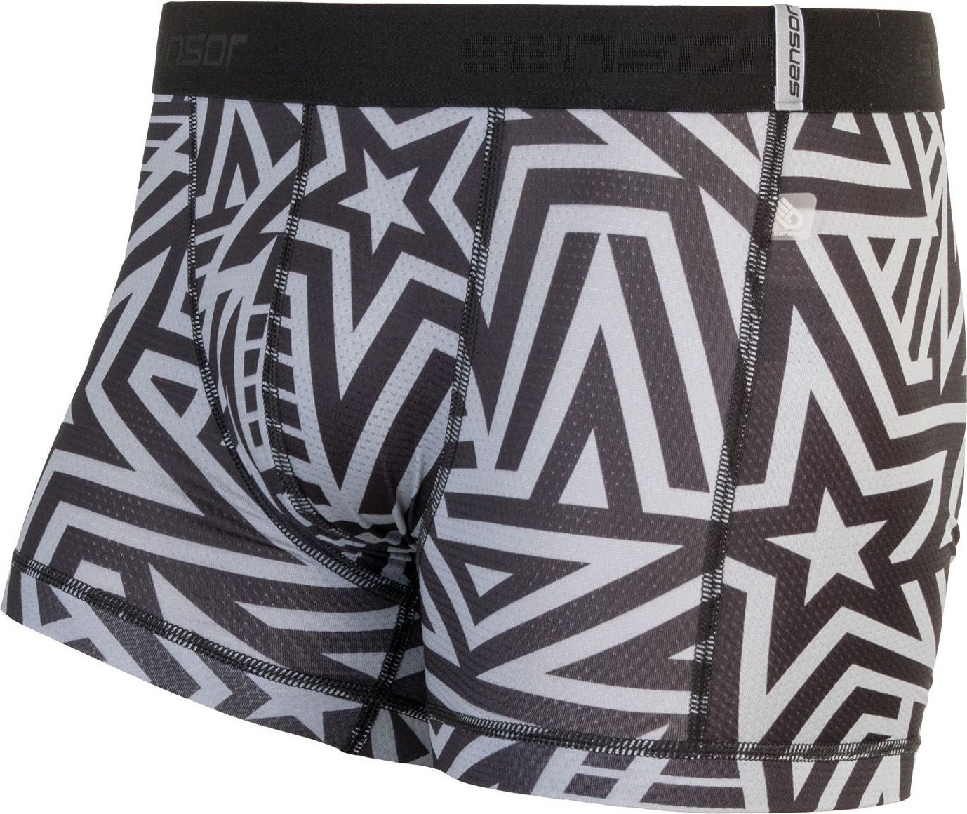 Pánské boxerky SENSOR Coolmax impress černá/stars Barva: černá, Velikost: S