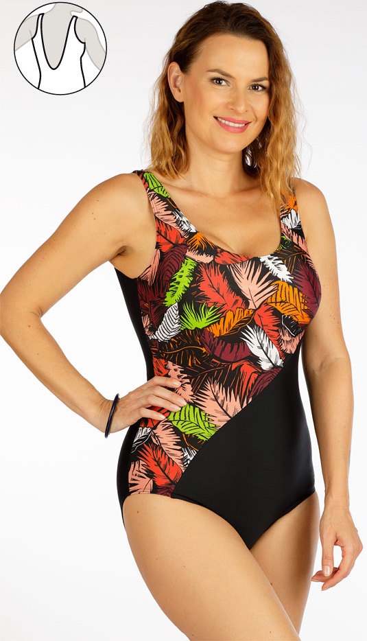 Dámské jednodílné plavky LITEX s košíčky černé Velikost: 46