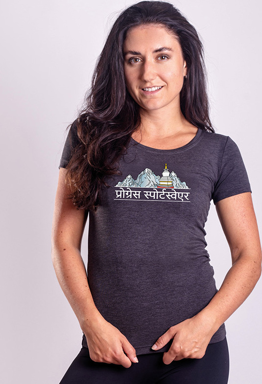 Dámské triko PROGRESS Nepal s kávovou viskózou šedé Velikost: S