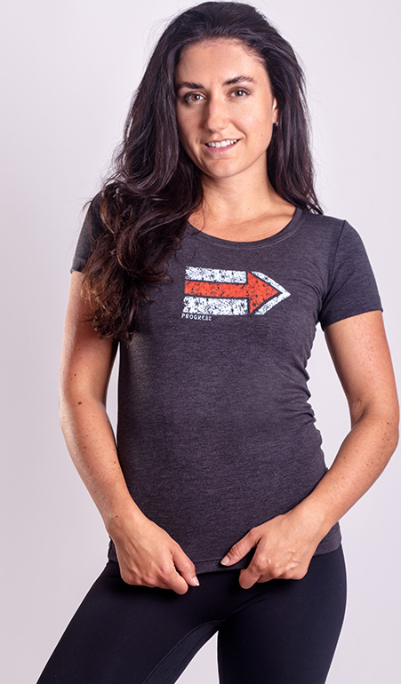 Dámské triko PROGRESS Aroma s kávovou viskózou šedé Velikost: XL