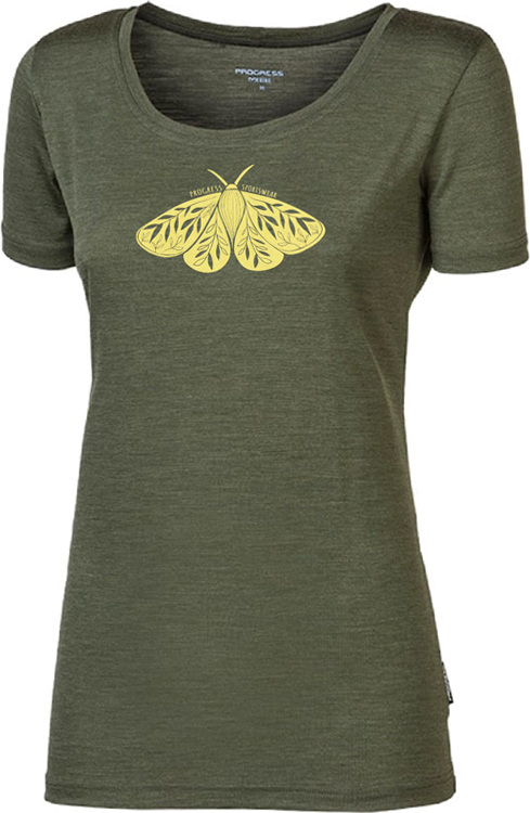 Dámské merino triko PROGRESS Vinka Arctia zelené Velikost: XL